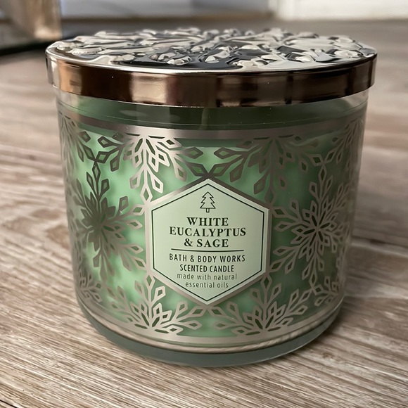 Bath & Body Works Accents Nwt White Eucalyptus And Sage Candle Poshmark